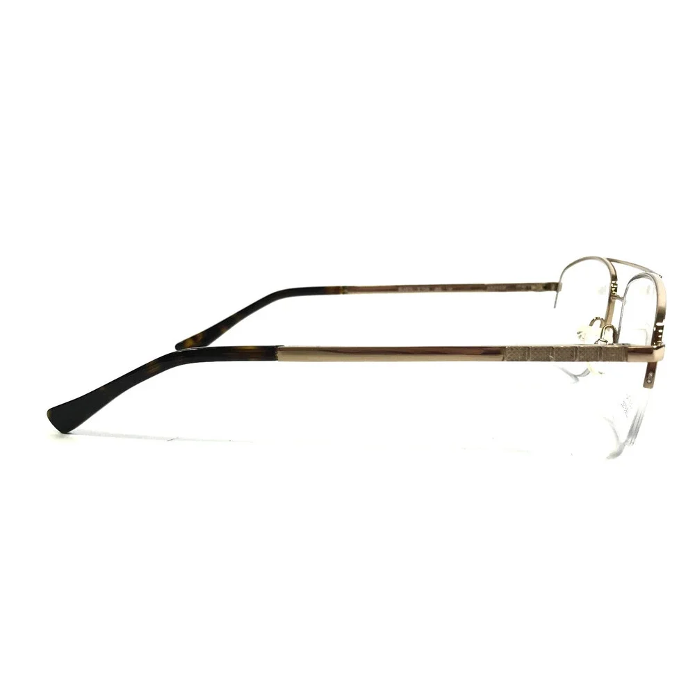 Elasta by Safilo Eyeglasses Frames E7246 J5G Gold Aviator Half Rim 56-17-145